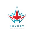 Luxury - concept business logo template design. Elite creative sign. Corporate identity. Unusual crown icon.