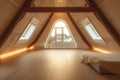 Luxury concept modern dormer loft conversion interior in apartment or house