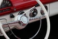 Luxury convertible oldtimer car interior Royalty Free Stock Photo