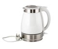 Luxury cordless electric kettle isolated on white background with clipping path.