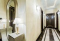 Luxury corridor in modern mansion Royalty Free Stock Photo