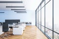 Luxury coworking office interior with Royalty Free Stock Photo