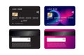 Luxury credit card template design. With inspiration from the abstract. Vector illustration. Credit debit card mockupn
