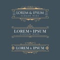 Luxury crown frame vector logos calligraphy flourishes elegant t