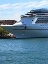Luxury cruise liner birthed at Circular Quay, Sydney Harbour, Sydney, NSW, Australia