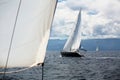 Luxury cruise sailboat sailing on the sea Royalty Free Stock Photo