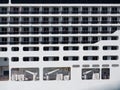 Luxury cruise ship docked at port. Texture effect