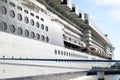 Luxury cruise ship moored at cobh