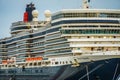 Luxury cruise ship moored in Daikokufuto Queen Elizabeth