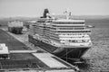 Luxury cruise ship moored in Daikokufuto Queen Elizabeth