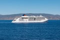 Luxury cruise ship MS Europa 2 Hapag-LLoyd Cruises in Greece. Royalty Free Stock Photo