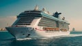 Luxury cruise ship sea vacation adventure journey tour tourism large Royalty Free Stock Photo