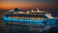 Luxury cruise ship sea vacation adventure journey Royalty Free Stock Photo
