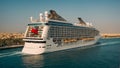 Luxury cruise ship sea vacation adventure journey tour tourism large travel Royalty Free Stock Photo