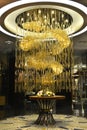 Luxury crystal chandelier lighting in shop hall