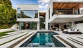 A Luxury Custom Built house with backyard pool in Los Angeles Royalty Free Stock Photo
