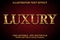 LUXURY 3d -Editable text effect Royalty Free Stock Photo