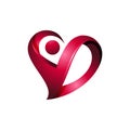 Luxury 3D Spirit Heart Health Care Logo Icon Royalty Free Stock Photo