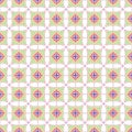 Geometric Diamonds Grid Object Fashion Seamless Colorful Background Pattern Texture. Vector File, Digital Design Royalty Free Stock Photo