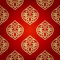 Luxury damask seamless motif . Vector