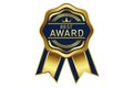 Award badge in gold color