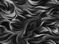 Luxury dark fabric seamless texture. Liquid wave folds silk. Smooth elegant satin material with wrinkles and creases. Illustration Royalty Free Stock Photo