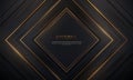 Luxury dark and golden rectangles background