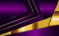 Luxury dark purple background combine with glowing golden lines
