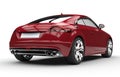 Luxury Dark Red Car - Back View Royalty Free Stock Photo