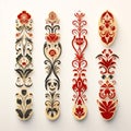 Luxury decorated border pattern set, pattern for frame border, Generative AI