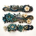 Luxury decorated border pattern set, pattern for frame border, Generative AI