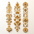 Luxury decorated border pattern set, pattern for frame border, Generative AI