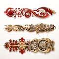Luxury decorated border pattern set, pattern for frame border, Generative AI
