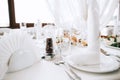 Luxury decorated Table set with food for an event party or wedding reception Royalty Free Stock Photo