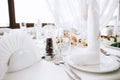 Luxury decorated Table set with food for an event party or wedding reception Royalty Free Stock Photo