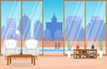 Luxury Deluxe Living Room Penthouse Apartment Interior Furniture Vector Illustration Royalty Free Stock Photo