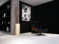 A luxury designed study lounge room