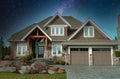 Custom Executive Home House Maison Roofing Starry Night Sky Background