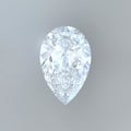 Luxury diamond Pear cut  top view Royalty Free Stock Photo