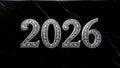 Luxury 2026 Diamond Text on Black Marble Royalty Free Stock Photo