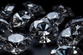 Luxury diamonds on black background