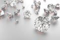 Luxury diamonds on black background Royalty Free Stock Photo