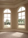 Luxury Double Arch Window Royalty Free Stock Photo