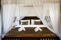 Luxury double bed room Royalty Free Stock Photo