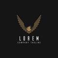 Luxury eagle logo design concept template