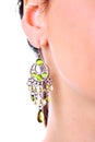 Luxury earring in young girl ear