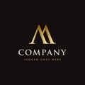 Luxury elegance letter M logo icon vector template