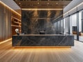 Luxury elegance lobby or reception area interior design with modern reception counter.Generative AI