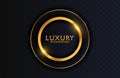 Luxury elegant background with overlap shape and black gold hexagonal shape.