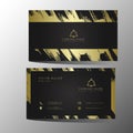 Luxury and elegant black gold business cards template on black background Royalty Free Stock Photo